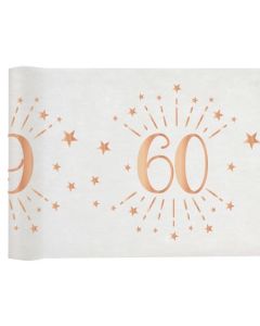 Tischläufer, Tischdecke Zahl 60, rosegold, 5 Meter Rolle