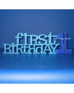 Tischstaender zum ersten Geburtstag, Junge, Blau