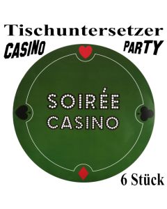 Tischuntersetzer Casino-Party