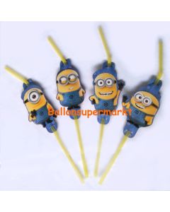 Minions Trinkhalme zum Kindergeburtstag