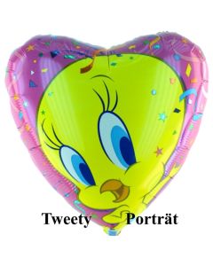 Tweety Portrait Luftballon mit Ballongas Helium