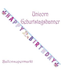 Kindergeburtstagsbanner Unicorn