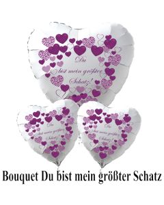 Valentinstag Ballon-Bouquet "Du bist mein größter Schatz"!
