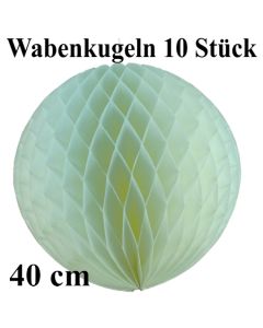 Wabenkugeln, Wabenbälle, 40 cm, weiß, 10 Stück