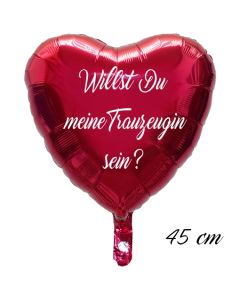 Willst Du meine Trauzeugin sein? 45 cm ohne Helium