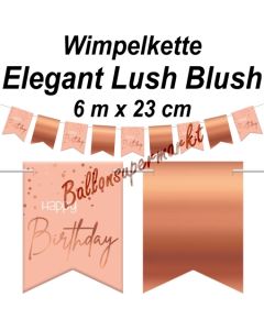 Wimpelkette Elegant Lush Blush Happy Birthday zum Geburtstag