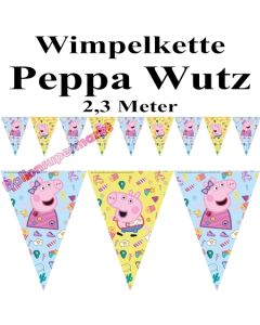 Wimpelkette Peppa Wutz, 2,3 Meter