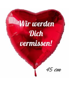 Wir werden Dich vermissen Luftballon. 45 cm inklusive Helium