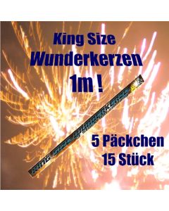 Wunderkerzen King Size, 1 m, 15 Stueck,5 Pakete