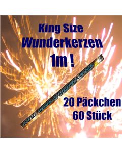 Wunderkerzen King Size, 1 m, 60 Stueck, 20 Pakete