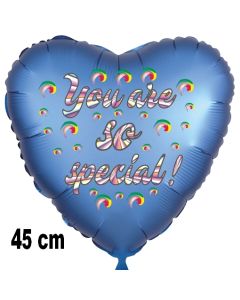 You are so special! Herzluftballon aus Folie, 45 cm, satinblau