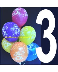 Luftballons Zahl 2, Zahlenballons zum 2. Geburtstag