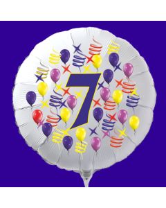 Zahlen-Luftballon aus Folie, Zahl 7, zu Geburtstag und Jubiläum