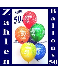 Luftballons, Latexballons 50 Stück "50"