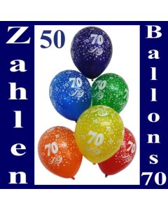 Luftballons, Latexballons 50 Stück "70"