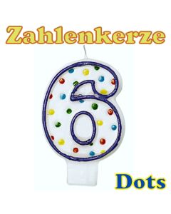 Zahlenkerze 6