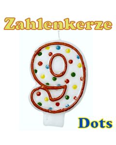 Zahlenkerze 9