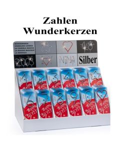 Zahlenwunderkerzen Silber