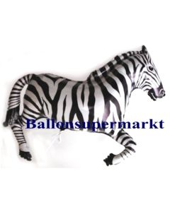 Zebra Luftballon aus Folie mit Ballongas-Helium
