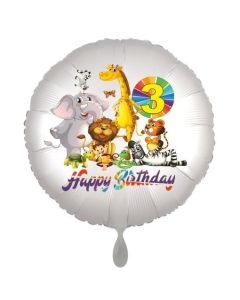 Zootiere Luftballon zum 3. Geburtstag