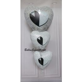 Mr & Mrs Luftballon Set - 2x Riesenballons 85cm Für Hochzeitsdeko Mit Helium